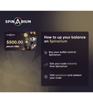 Spinarium.com $500 Wallet Card Code Key GLOBAL